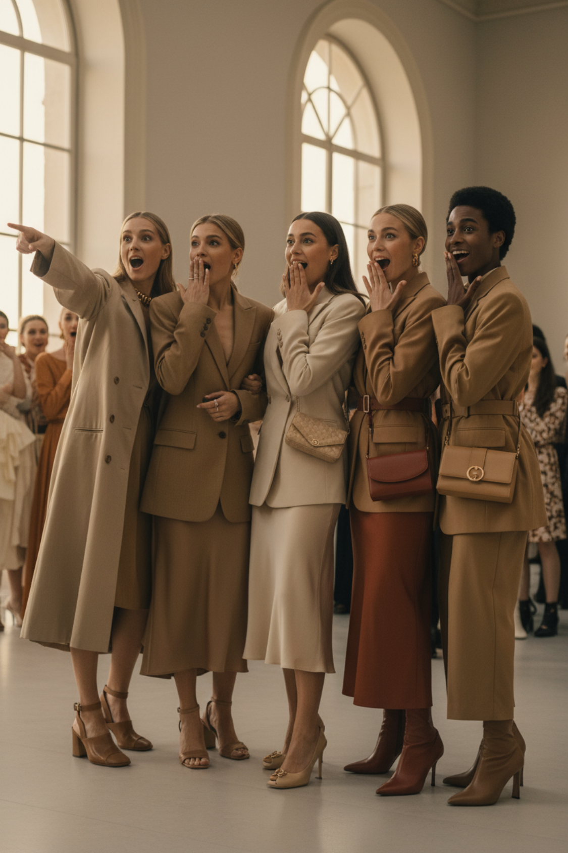 Amazed fashionistas